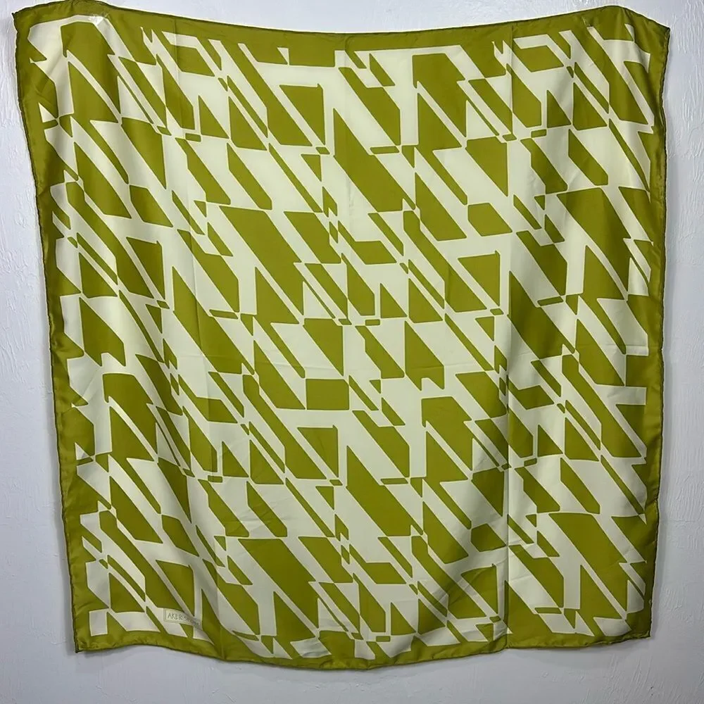 Aker Sport Geo Print Satin Square Hijab Scarf 33.2 x 33.5